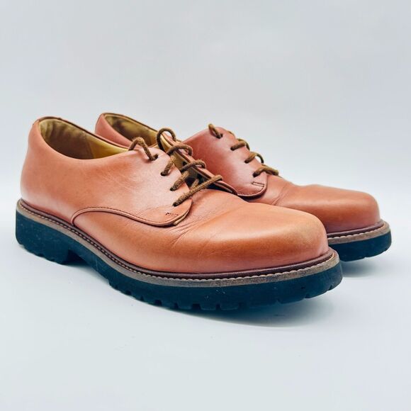 Samuel Hubbard Shoes Womens 8 Brown Leather Oxford Lace Up Sneaker Casual - Picture 1 of 12